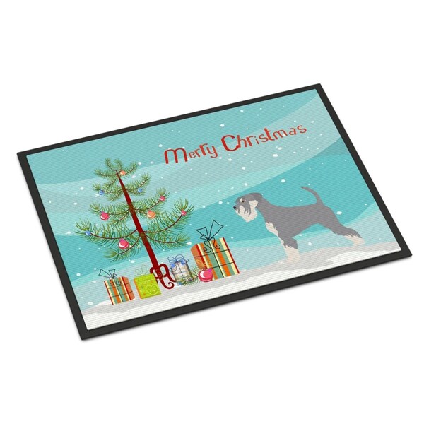 Carolines Treasures Schnauzer Christmas Indoor or Outdoor Mat - 24 x 36 in. BB8512JMAT - main